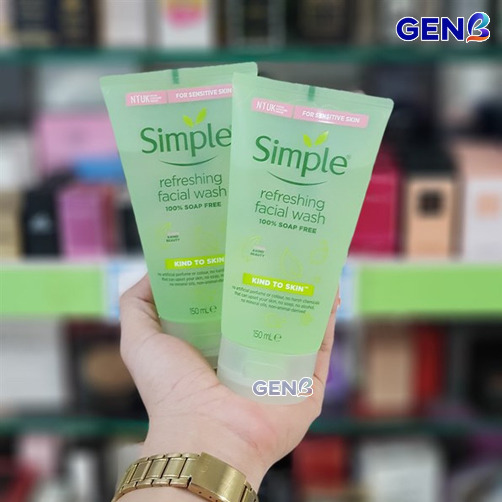 Sữa Rửa Mặt Simple Skincare CHÍNH HÃNG Srm Chăm Sóc Da Mặt Nhạy Cảm/Dầu Mụn/Khô - Gel Sửa Rửa Mặt Simple Mỹ Phẩm GENB