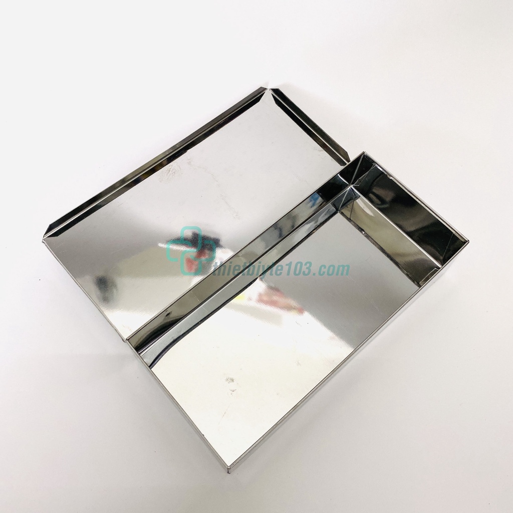 Hộp Inox 304 Chữ Nhật Đựng Dụng Cụ Spa, Y Tế, Khay Inox Có Nắp Có Bản Lề Có đủ Cỡ - Thiết Bị Y Tế 103