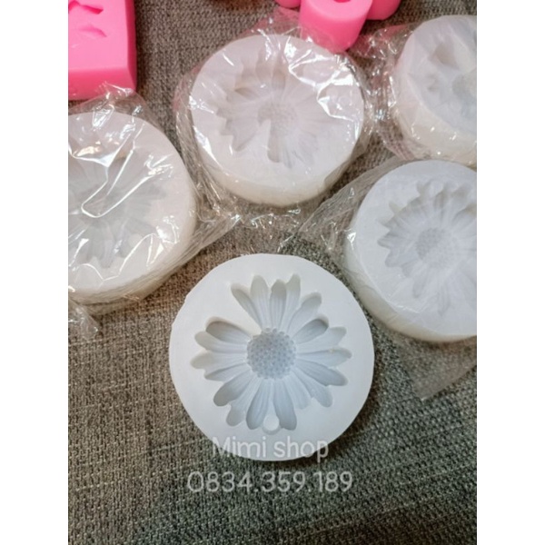Khuôn silicon hoa cúc 6cm trang trí hoa xôi cực đẹp(kèm ảnh thật)