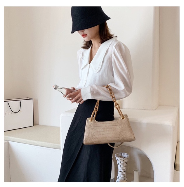 Túi Kẹp Nách Dây Xích 💖 𝑭𝑹𝑬𝑬𝑺𝑯𝑰𝑷 💖 Túi đeo vai nữ, kẹp nách da mềm trơn siêu xinh BH 433 hottrend 2020 - Lorien | BigBuy360 - bigbuy360.vn