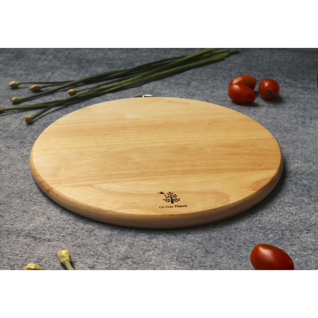 Thớt Gỗ Đức Thành Hình Tròn Có Khoen Treo, Chất lượng gỗ cao su tự nhiên - Lựa chọn an toàn cho gia đình bạn