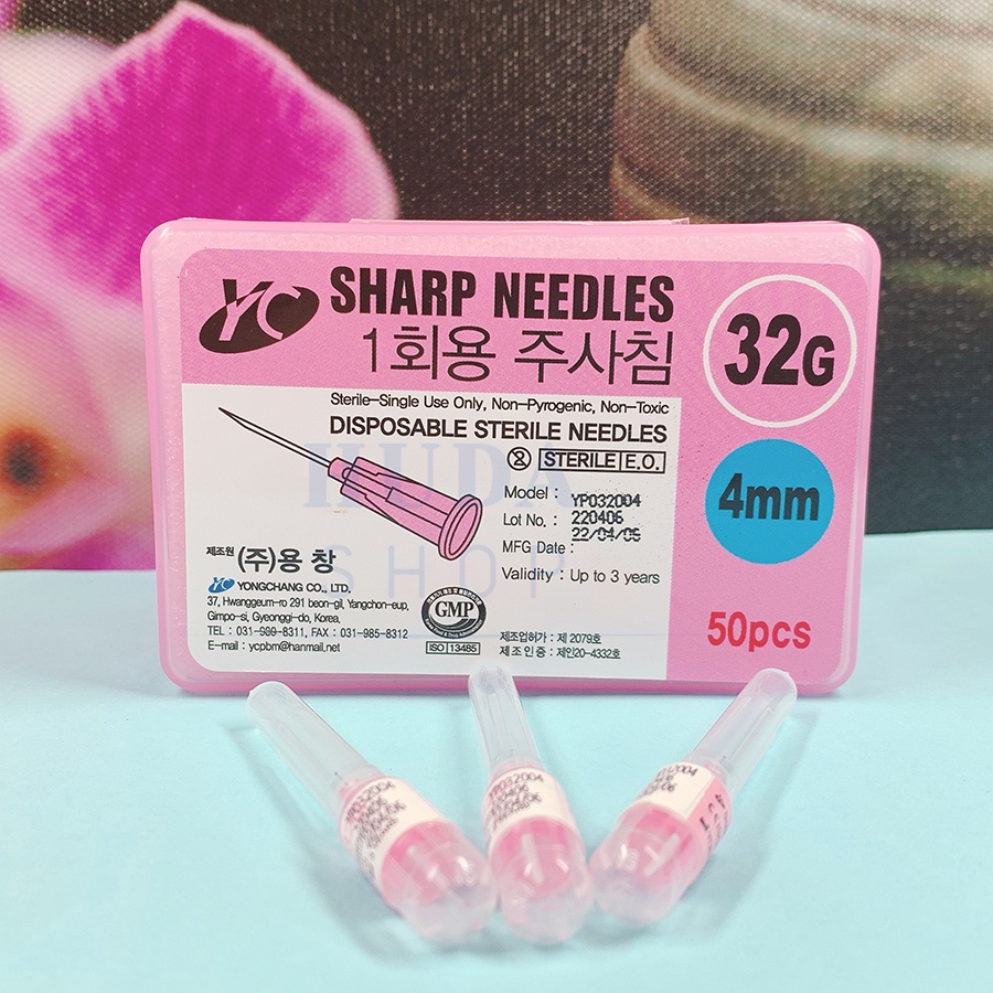 Kim tiêm meso Kim tiêm dưỡng chất căng bóng da ,Kim 30G Kim 32G , Kim 34G - 4mm - Huda shop