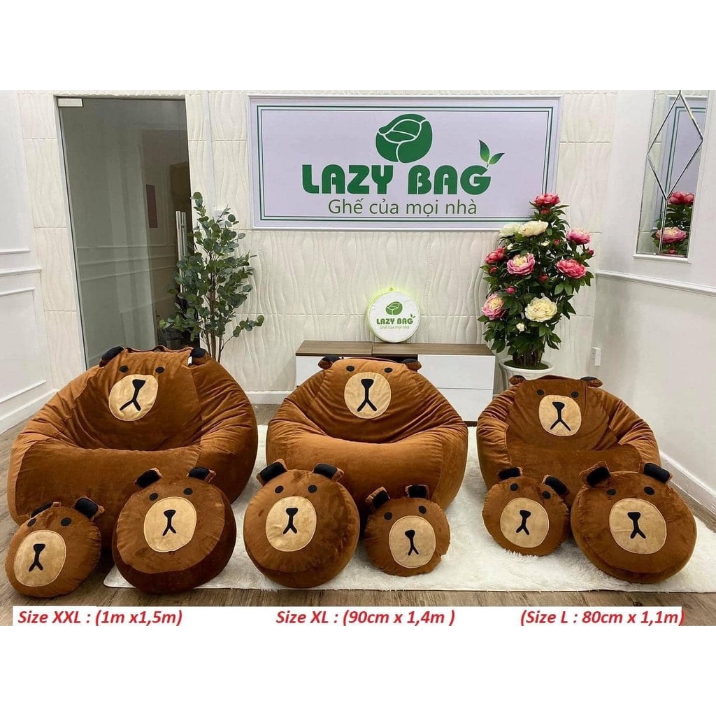 Combo bộ 3 ghế lười gấu Bear vừa trang trí nhà vừa giúp bé thêm yêu đọc sách hơn
