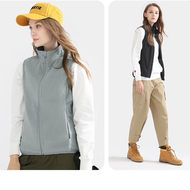 Áo khoác lông cừu CAMELJEANS sát nách cổ đứng thời trang cho nữ