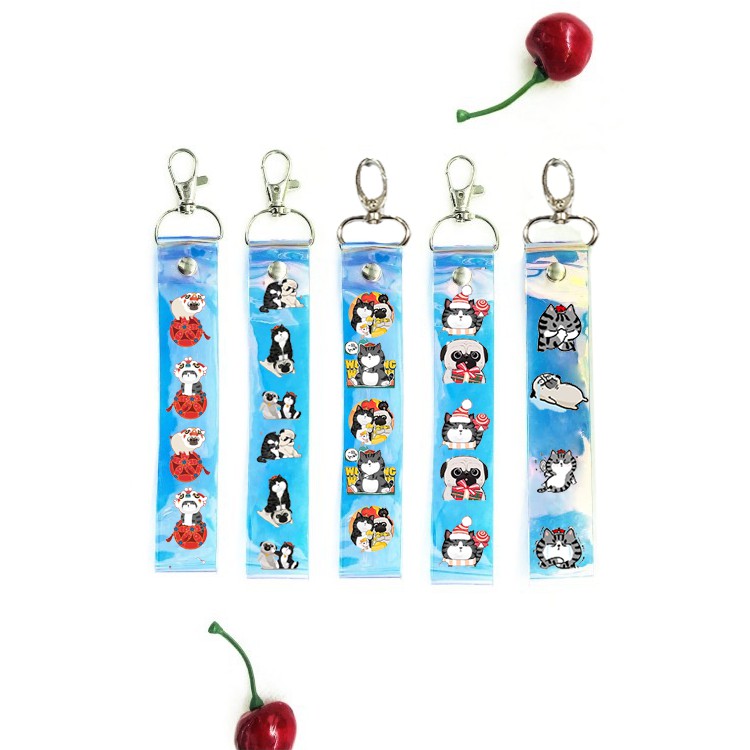 Strap hologram hoàng thượng mèo STH6 Dây đeo name tag dây strap tag phản quang cute kpop idol hoạt hình