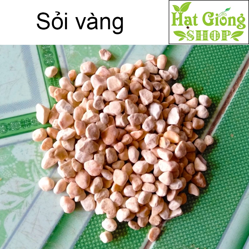 sỏi tự nhiên 4 màu trắng,đen,hồng phấn,vàng ( túi 500gram)