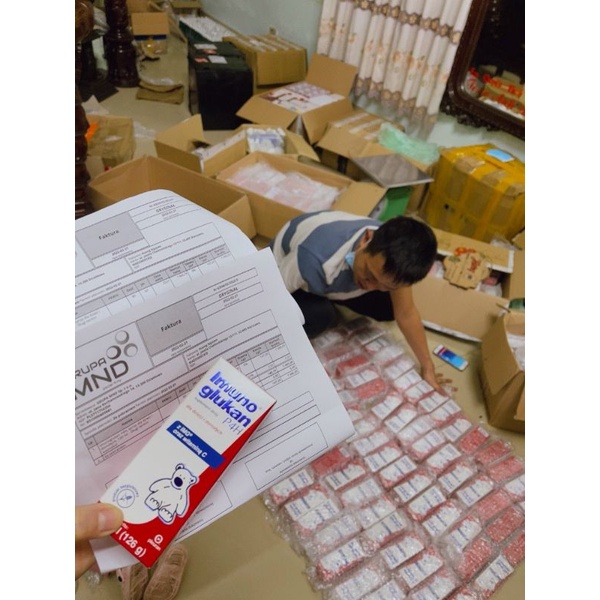 Siro tăng cường miễn dịch cho bé gấu Kan P4H 120ml cho bé hàng Balan đủ bill