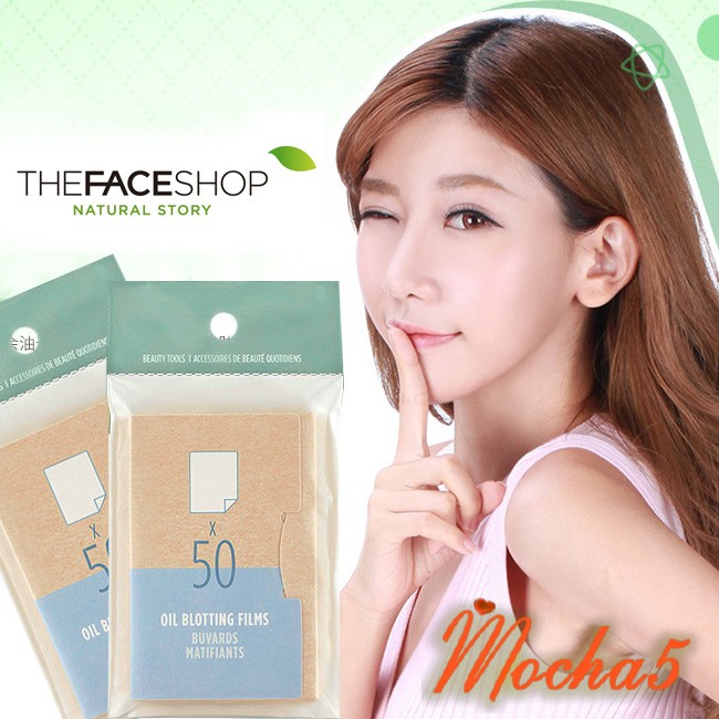 Giấy thấm dầu TFS Daily Beauty Tools Oil Blotting Films The Face Shop 50 miếng