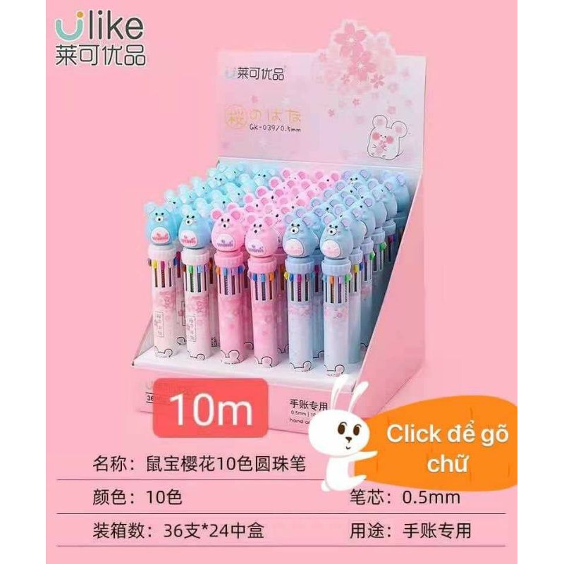 Bút bi 10 , 12 ngòi cute