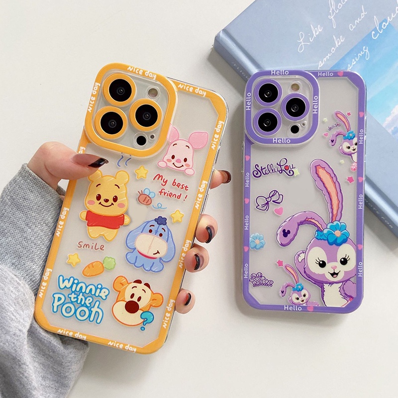 Ốp Điện Thoại TPU Trong Suốt Hình Gấu Dễ Thương Cho Iphone 14 13 Pro Max 12 11 XS XR X 8 7 6 Plus Mini SE