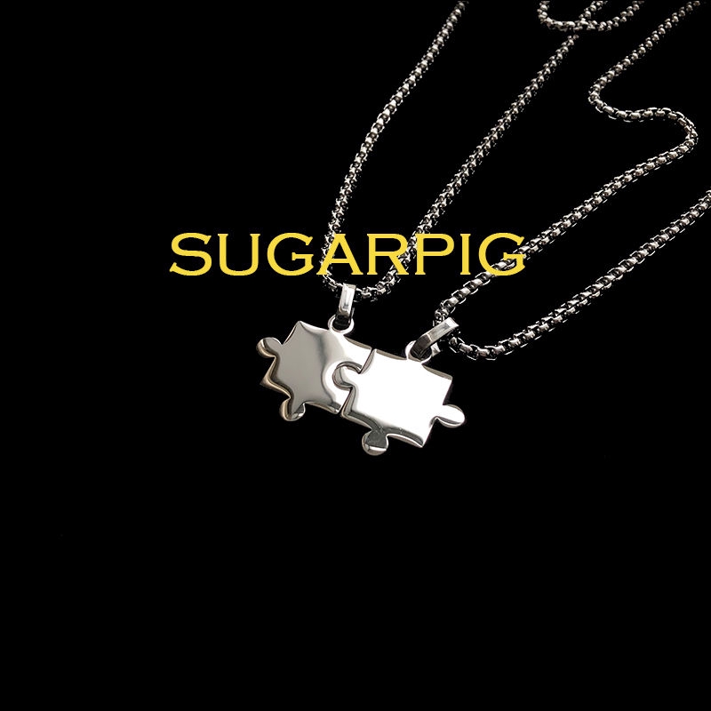 Dây Chuyền Mặt Hình Mảnh Ghép Độc Đáo Phong Cách Hip-Hop