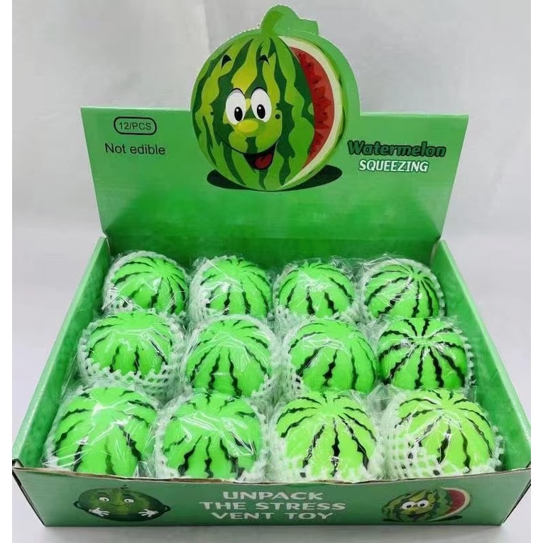 Squishy Mochi hình QUẢ DƯA HẤU mềm mịn dễ thương chân thực giảm stress co dãn đàn hồi ngộ nghĩnh bóp giải trí