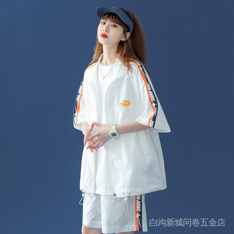 Set Đồ Thể Thao Hai Mảnh Phong Cách Hồng Kông Mùa Hè Cho Nữ St