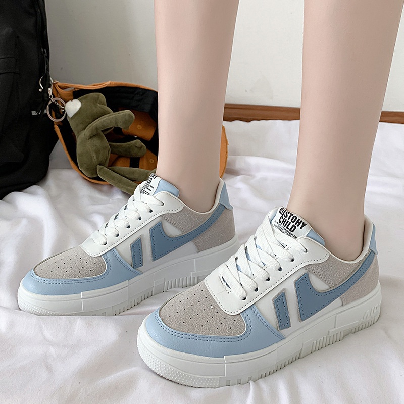 Giày Sneaker nữ Air Sticker phong cách thời trang thể thao mẫu mới Hot trend 2021, giày nữ đi học giá rẻ