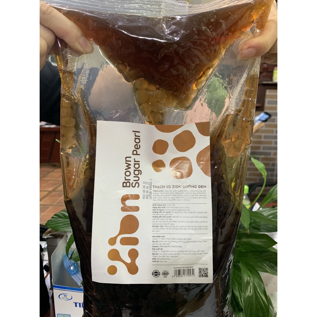 Thạch Trân châu 3q Zion wings vị ĐƯỜNG ĐEN NGON GIÒN NGỌT Gói 2kg- Bách hóa nguyên liệu