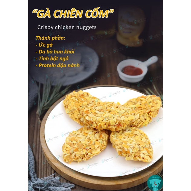 [1 CHIẾC X 25G]Đồ Ăn Vặt Chó Mèo, Gà Rán &quot;KFC&quot; JFamille, Dai Ngon Phù Hợp Mọi Lứa Tuổi, Protein Từ Đậu Nành. JF140