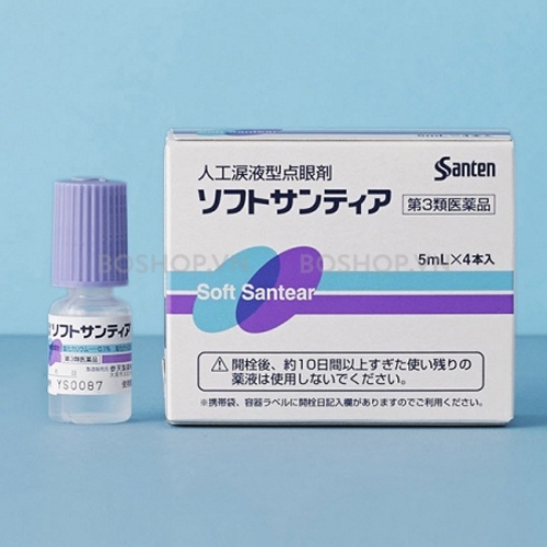Nước Nhỏ Mắt Êm dịu Giảm Mỏi Mắt, Khô Mắt Soft Santear Nhật Bản 5ml/ 12ml Lọ