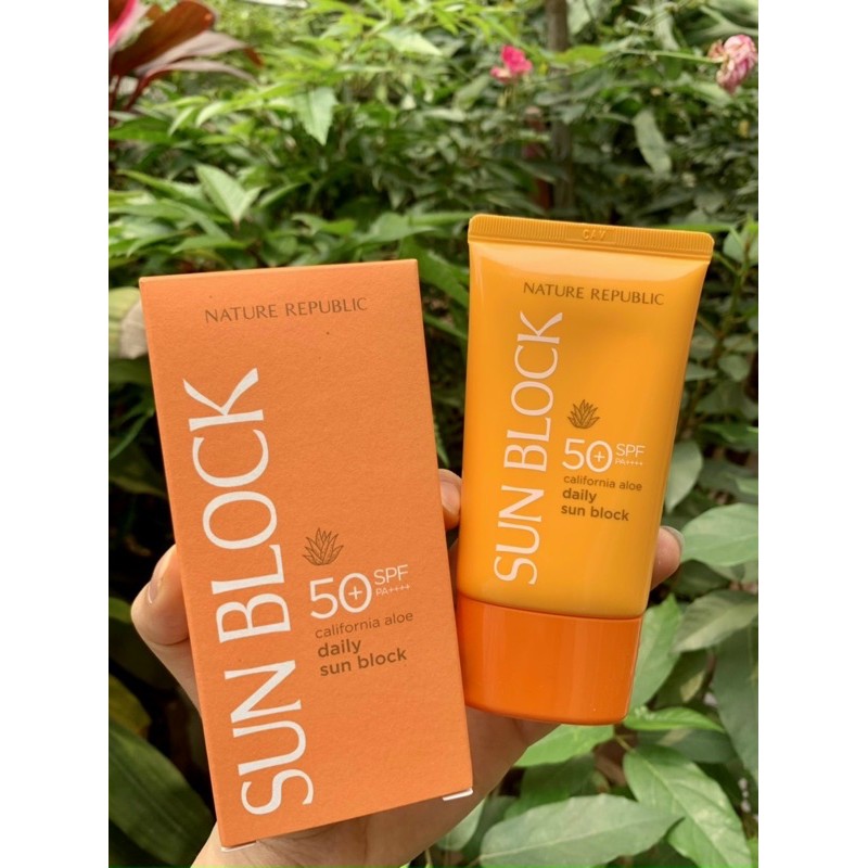 Kem chống nắng Nature Republic Sun Block california Aloe SPF 50+ hàng chính hãng của Hàn quốc