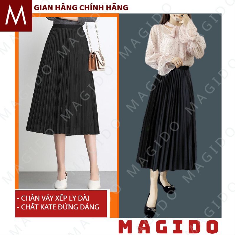 (ẢNH THẬT) chân váy dài  💚chân váy xếp ly -dáng dài cạp chun cực xinh, phong cách ulzzang -tiểu thư -thời trang MAGIDO | BigBuy360 - bigbuy360.vn