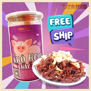 Khô heo cháy tỏi Bana Food 250gr, thơm ngon đậm vị, thành phần tự nhiên an toàn, ăn vặt Hà Nội