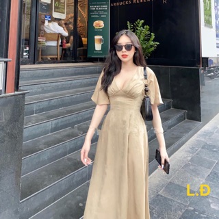 Váy lụa xoè tuyết nhung , gigi