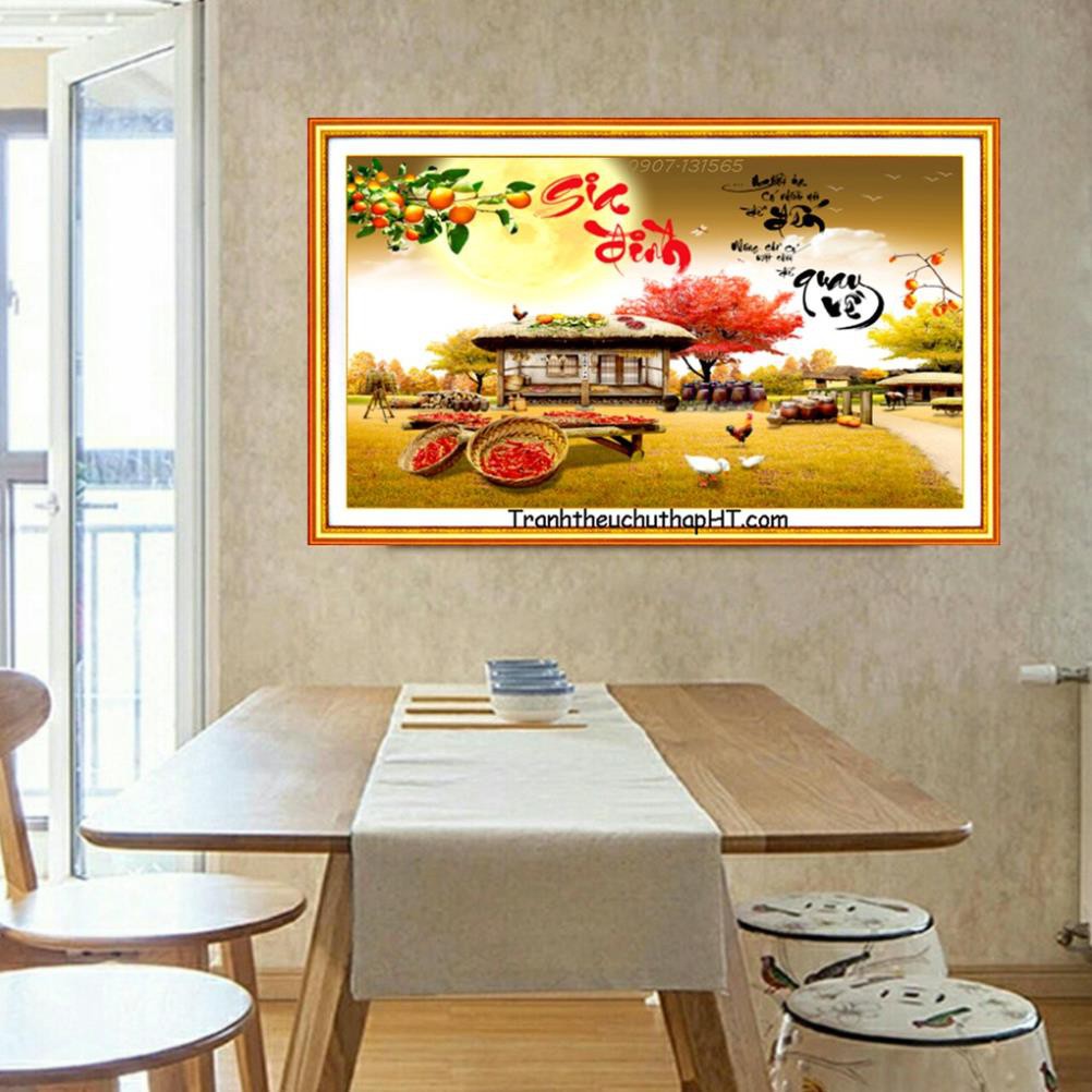 - Tranh thêu chữ thập Gia đình LV3302- tự thêu NCS-NGỌC CHÂU SHOP