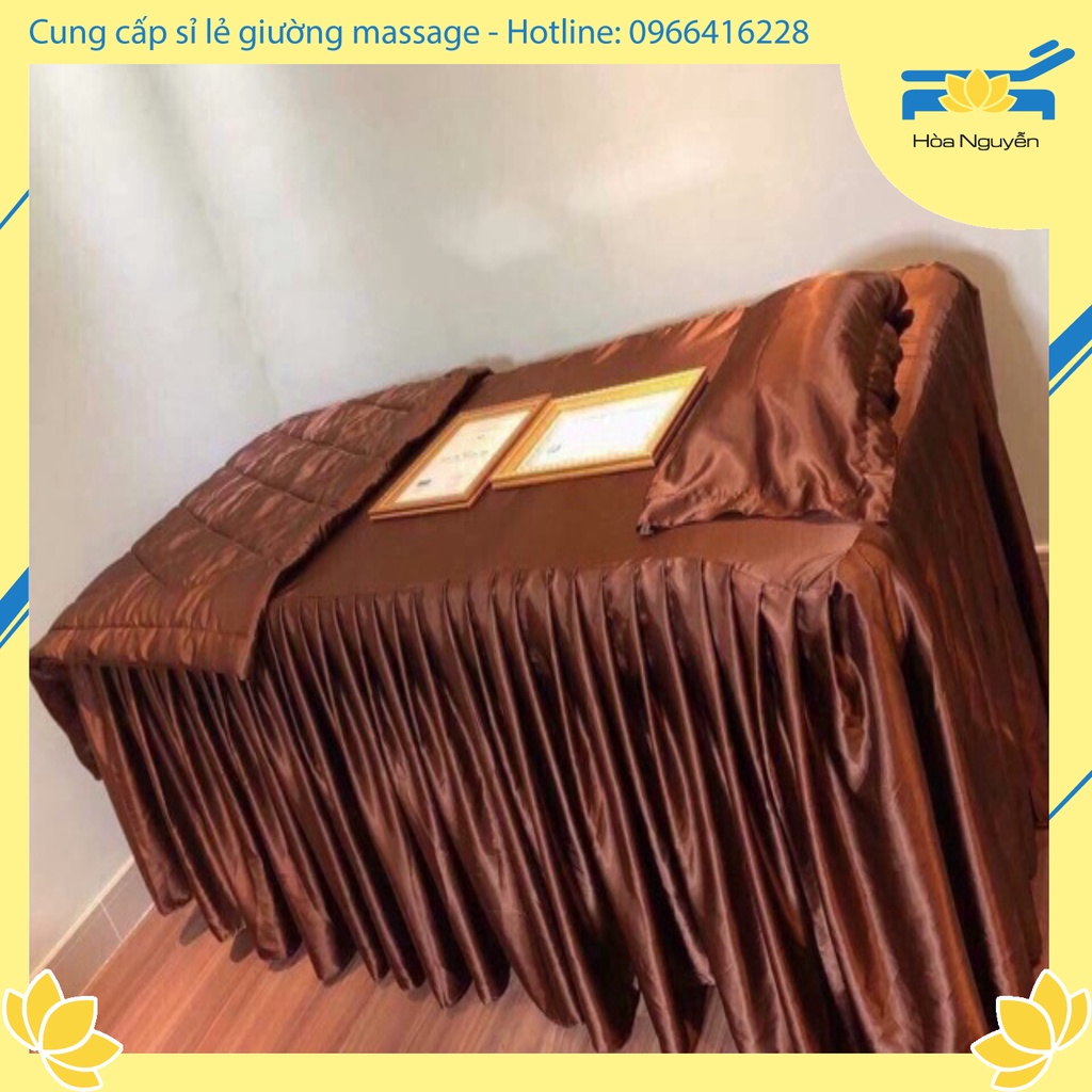 ❄ Gra giường spa & nối mi chất vải phi bóng siêu đẹp