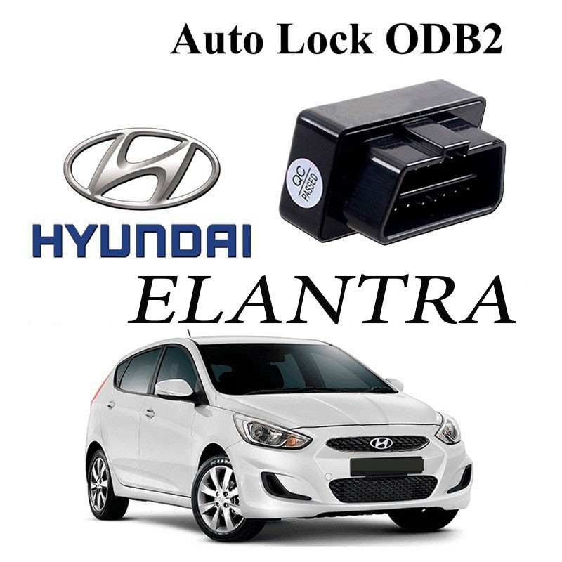 Chốt Cửa Tự Động, Lock Cửa Tự động Xe Hyundai Elantra 2016 2017 2018 an toàn tiện lợi căm cổng OBD 2