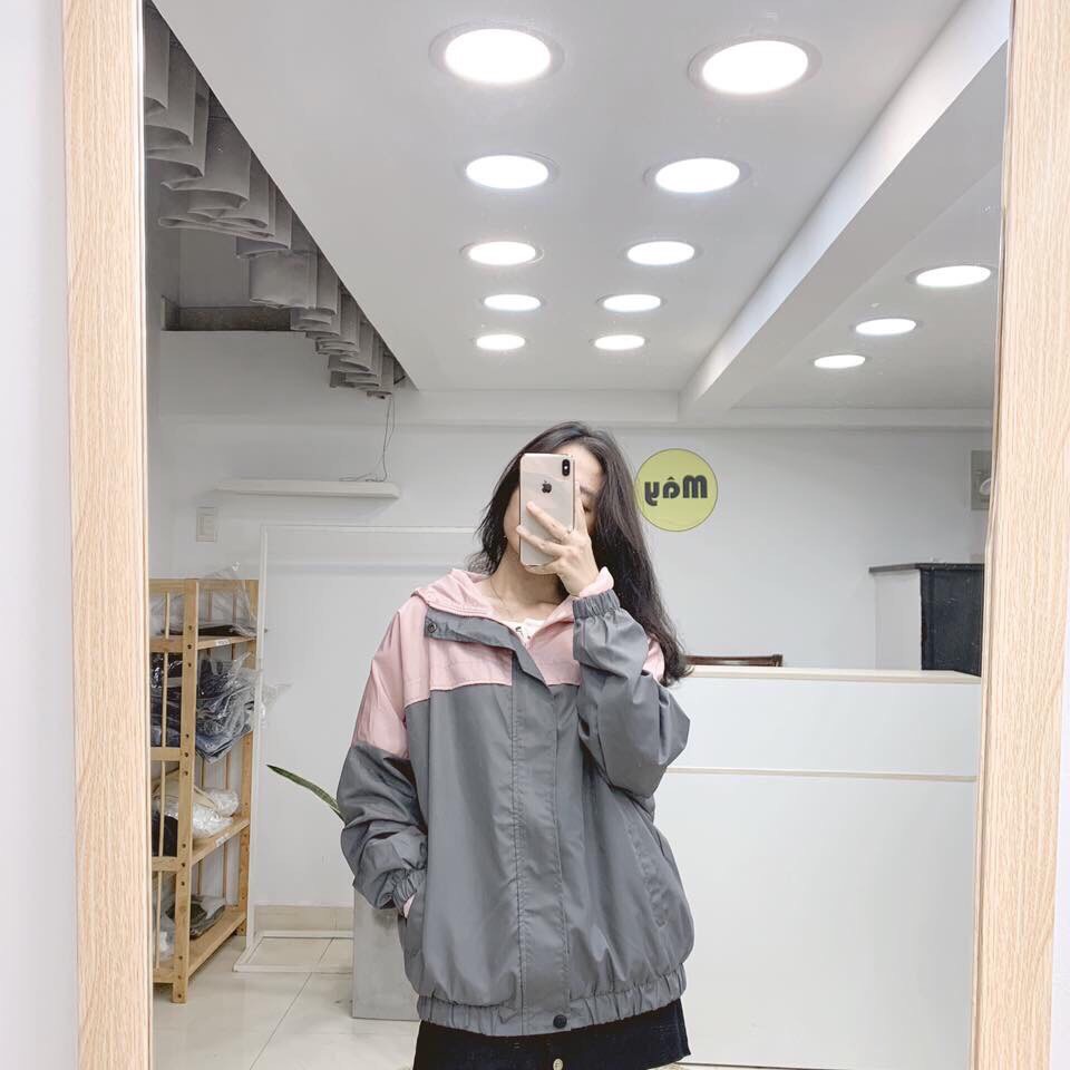 áokhoác dù nữ 2 lớp phối màu đẹp M199