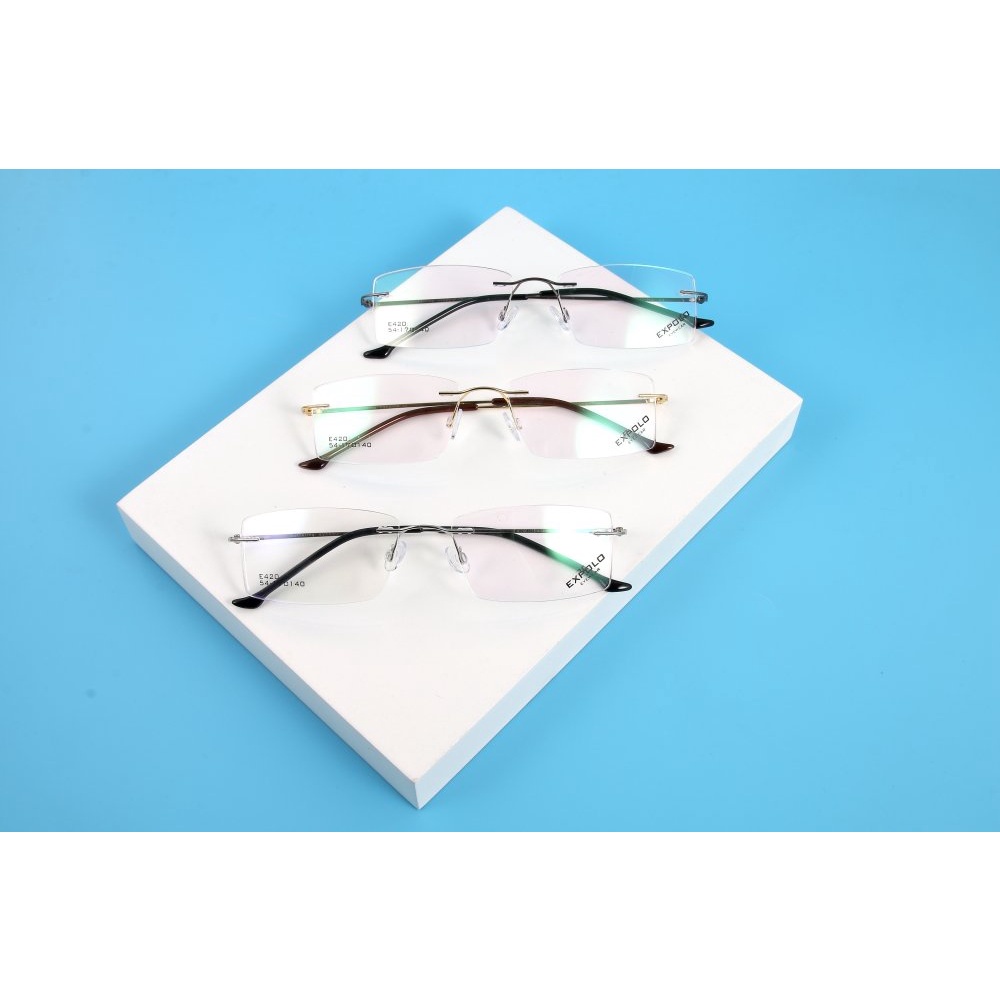 Gọng Kính Khoan Hợp Kim Nam Nữ Expolo E420