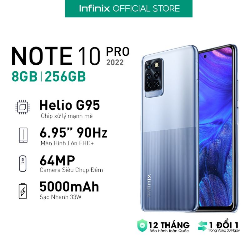 Điện Thoại Infinix Note 10 Pro 8/256Gb |Helio G95| Chính Hãng