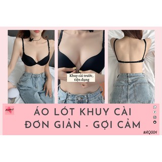 [Mã MOMOSKU1 giảm 10K đơn 50K] [HOT 2021] Áo Bra Nữ, Áo Bra Trơn Cài Trước Có Đệm, Gọng Nâng Ngực Cao Cấp AQ004