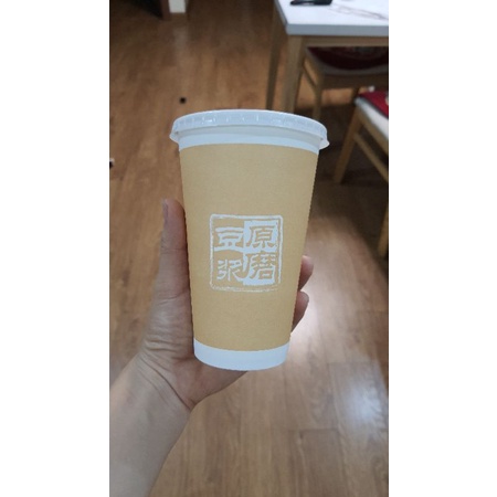 50 cốc giấy cao cấp 500ml + ống mút và túi bóng