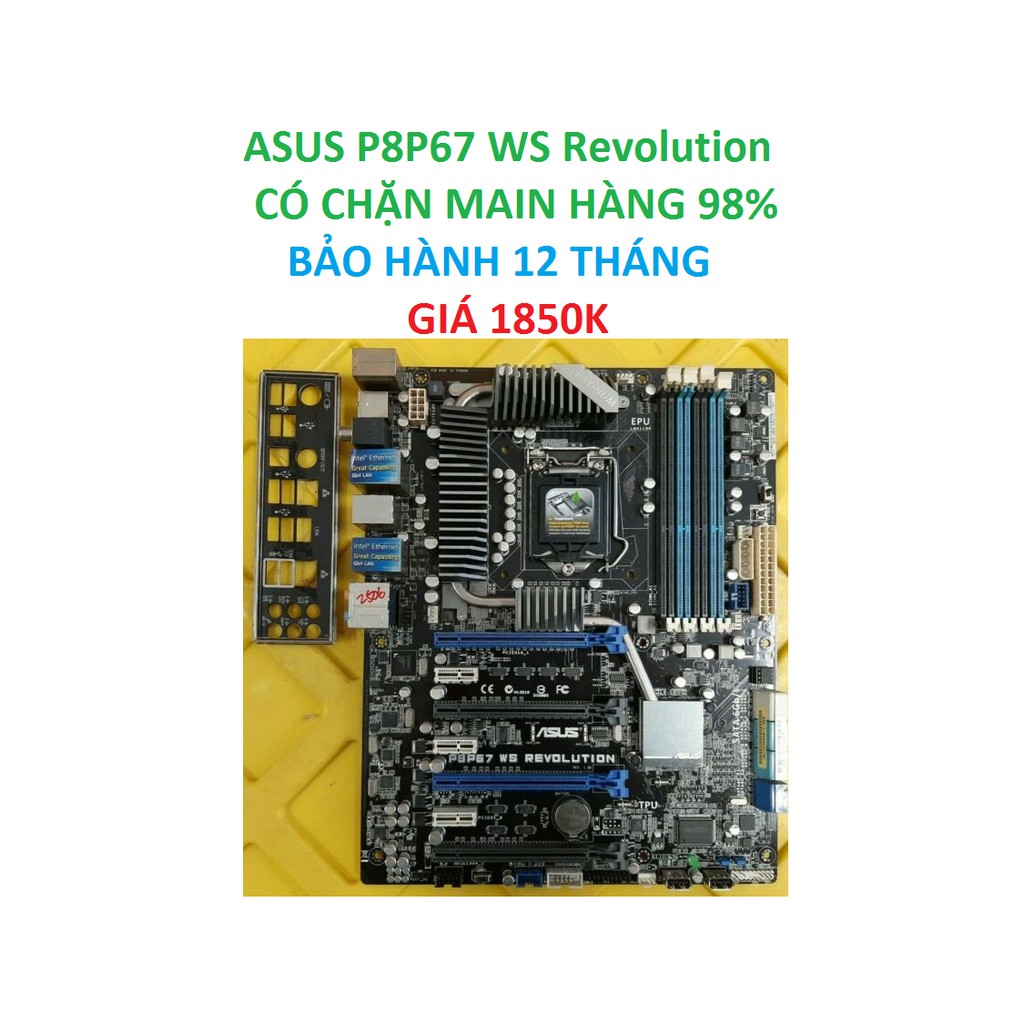 BO MẠCH CHỦ ASUS P8P67 WS Revolution, LGA 1155 - CÓ PHÊ CHẶN HÀNG 98%