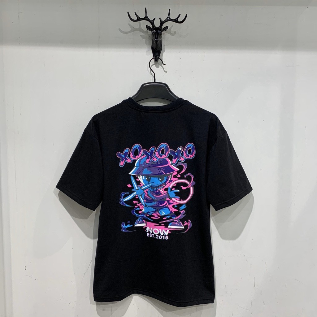 Áo thun NowSaigon XOXO, vải cotton 100% co dãn tốt, hình in to và bền - Áo thun oversize