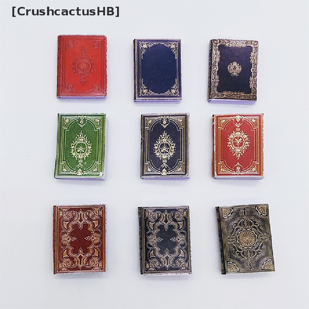 [CrushcactusHB] Sách Đạo Cụ Chụp Ảnh Màu Sắc Cổ Điển Cho Nhà Búp Bê