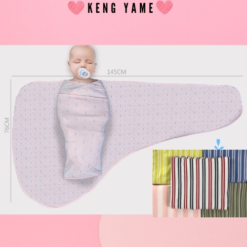 Quấn chũn hỗ trợ giấc ngủ cho bé Keng Yame Cotton cao cấp mềm mai, thoải mái.