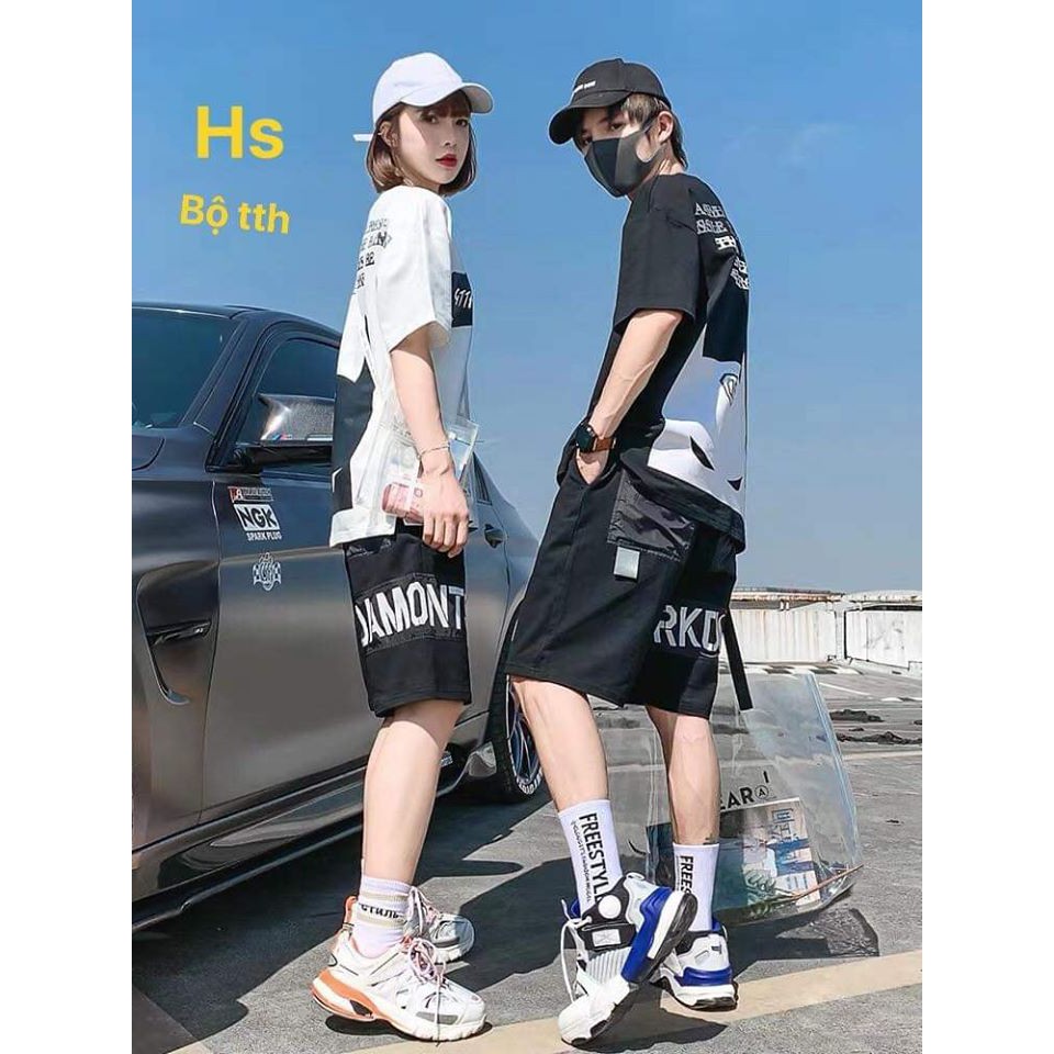 XẢ HÀNG Bộ Quần Áo Thun Nam Tay Ngắn In Cánh ở vai chất liệu thun lạnh mềm mịn - BN22 | BigBuy360 - bigbuy360.vn