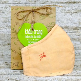 Khẩu trang thảo dược nhuộm tự nhiên-màu cam