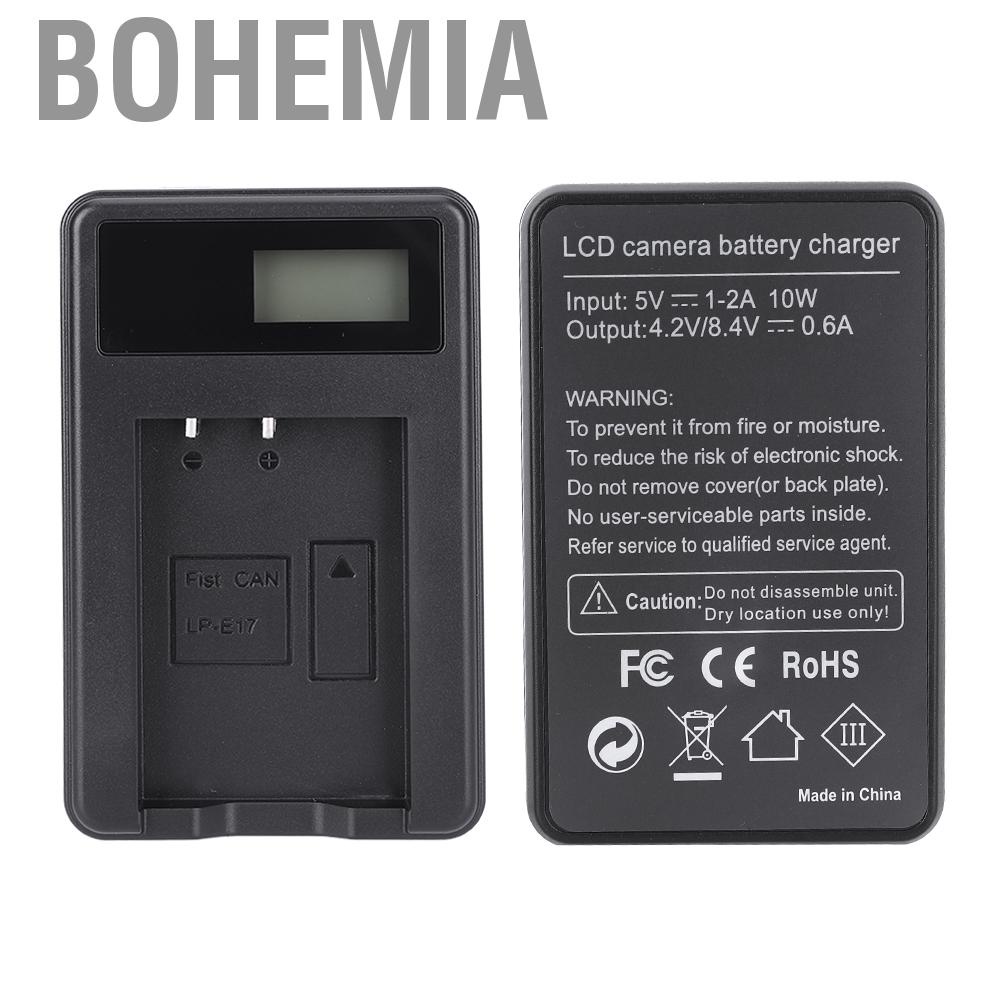 Sạc Pin Máy Ảnh Thông Minh Màn Hình Lcd Cổng Usb Phong Cách Bohemia