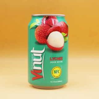 [KHAY 24 LON ]  Nước Ép Vải Vinut, Nước Ép Trái Cây Tươi Vinut  (330ml/lon)