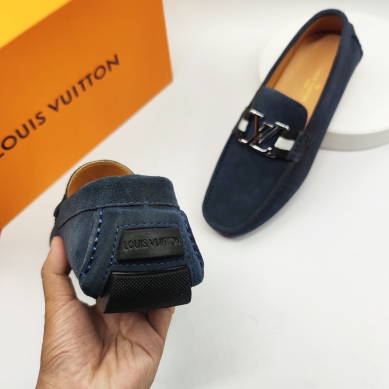 Giày lười moca nam LV - Giày thời trang da thật 100% cao cấp