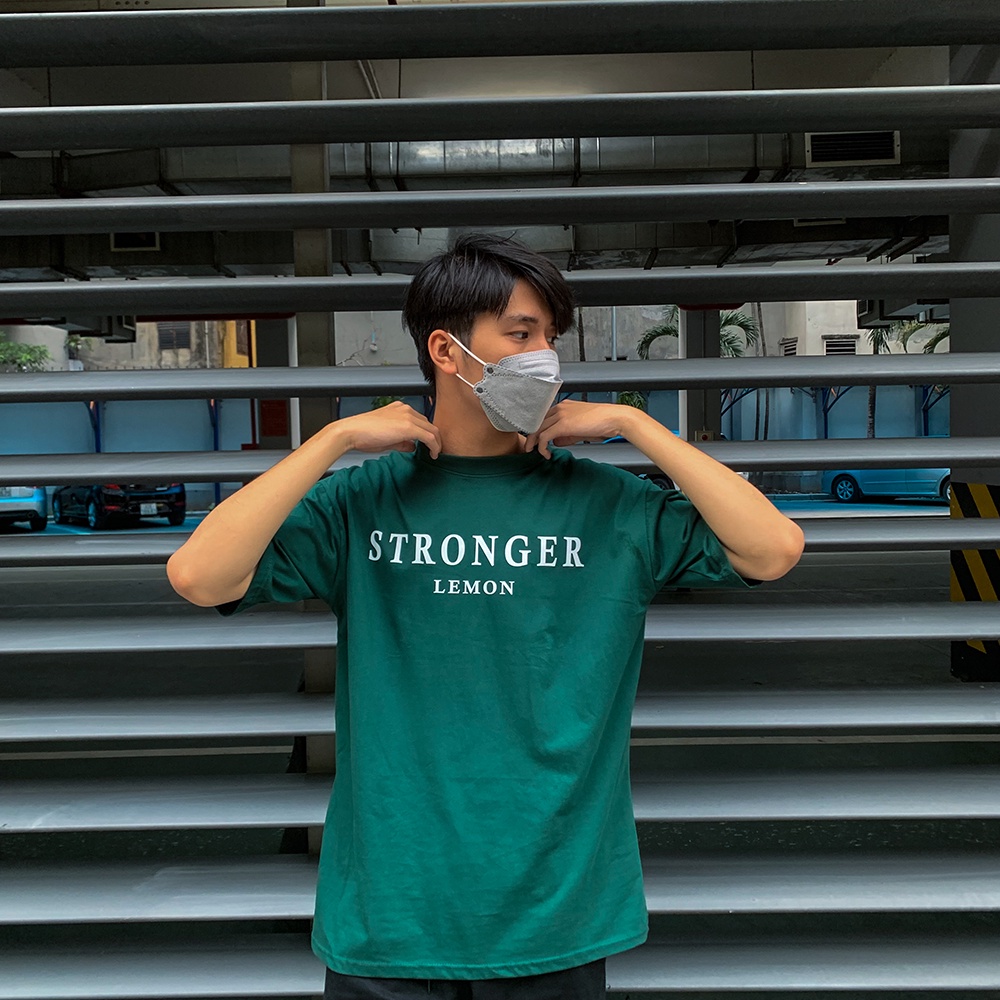 Áo thun nam nữ Đen Official xanh rêu chất cotton rộng thoáng mát thấm hút mồ hôi cực tốt