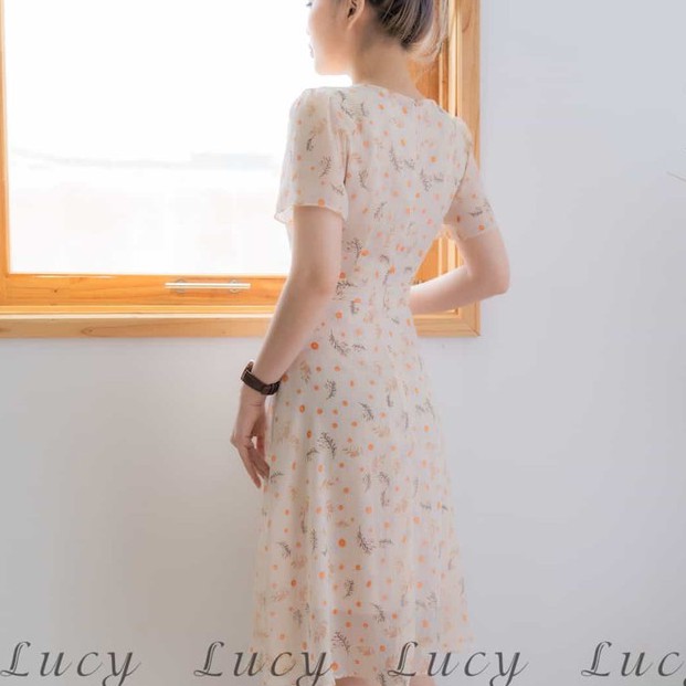 [Mã FAGREEN1505 giảm tới 30K đơn 99K] Thời trang nữ Váy Lucy, đầm voan hoa nhí, đầm thiết kế