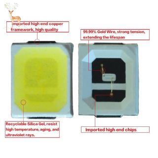 Bộ 100 đèn led màu trắng 1W 3V siêu sáng chất lượng cao 100 chiếc SMD LED 2835 Chip trắng 1W 3V cực sáng SMT PCB LED Đèn điốt phát quang