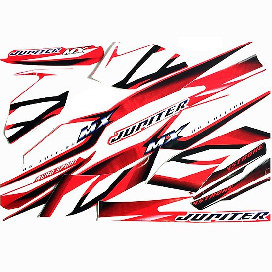 Bộ Tem xe Jupiter MX màu đỏ trắng G40 (9253)