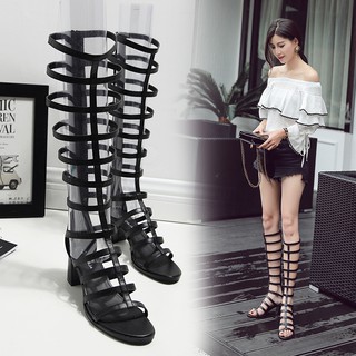 [ORDER/ SẴN 38] giày sandal chiến binh cao cổ gladiator 5cm
