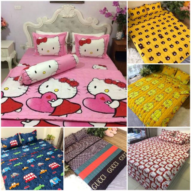Chọn mẫu chăn hè trần bông hai mặt cotton poly