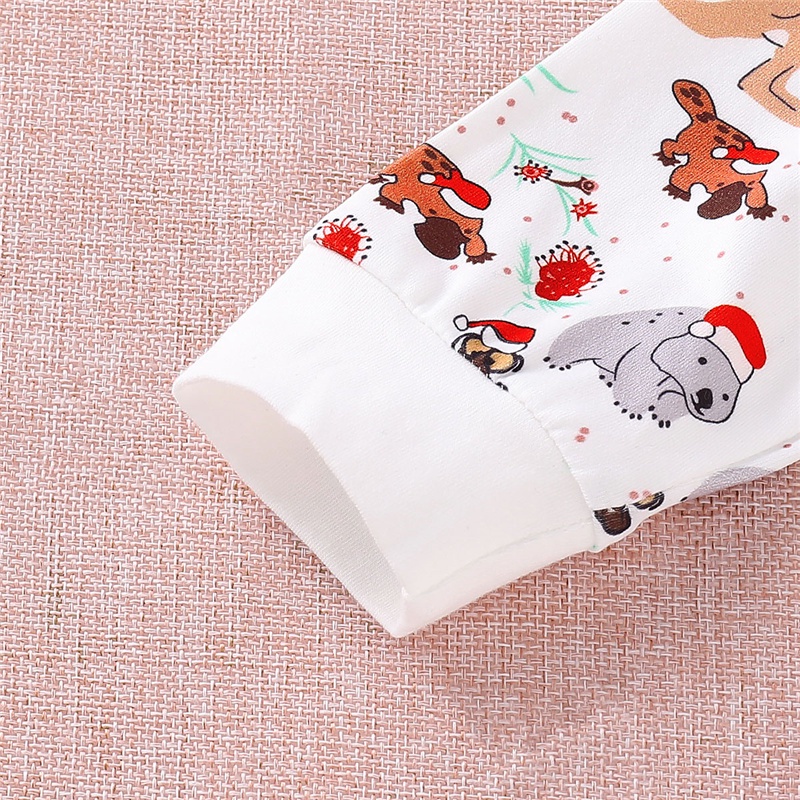 Bộ áo liền quần Mikrdoo dài tay in hình thú dễ thương Bodysuit cho bé trai 0-18 tháng tuổi