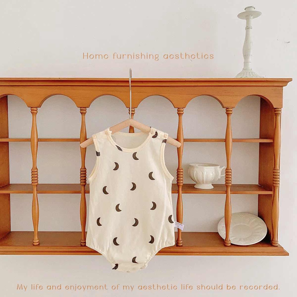 Áo Liền Quần Bằng Cotton Phong Cách Bắc Âu Cho Trẻ Em 0-2 Tuổi